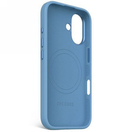 Decoded AntiMicrobial Silicone Backcover - silikonowa obudowa ochronna do iPhone 16 kompatybilna z MagSafe (air blue)