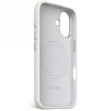 Decoded AntiMicrobial Silicone Backcover - silikonowa obudowa ochronna do iPhone 16 kompatybilna z MagSafe (stone gray)