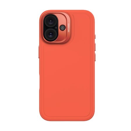 Decoded AntiMicrobial Silicone Stacks Backcover - silikonowa obudowa ochronna do iPhone 16 kompatybilna z MagSafe (tangerine)