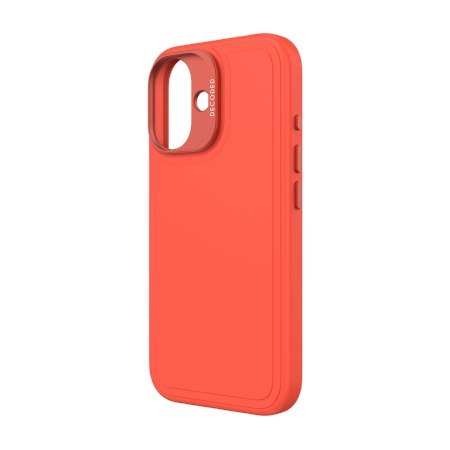 Decoded AntiMicrobial Silicone Stacks Backcover - silikonowa obudowa ochronna do iPhone 16 kompatybilna z MagSafe (tangerine)