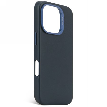 Decoded Leather Backcover - skórzana obudowa ochronna do iPhone 16 Pro kompatybilna z MagSafe (navy)