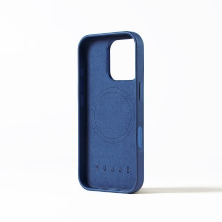 Mujjo Leather Case - etui skórzane do iPhone 16 Pro kompatybilne z MagSafe (monaco blue)