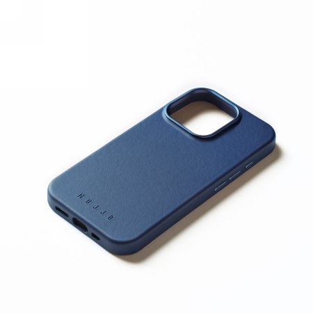 Mujjo Leather Case - etui skórzane do iPhone 16 Pro kompatybilne z MagSafe (monaco blue)