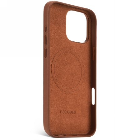 Decoded Leather Backcover - skórzana obudowa ochronna do iPhone 16 Pro Max kompatybilna z MagSafe (tan)