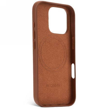 Decoded Leather Backcover - skórzana obudowa ochronna do iPhone 16 Pro kompatybilna z MagSafe (tan)