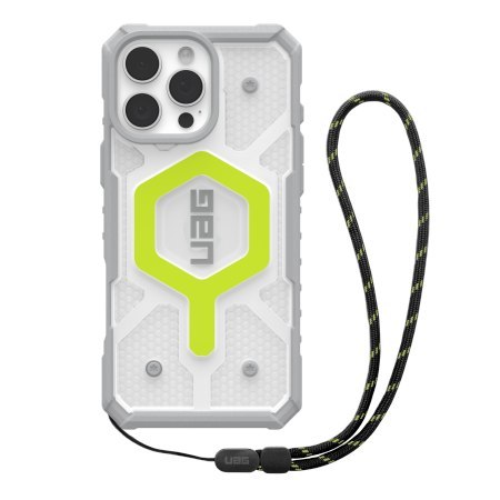 UAG Pathfinder Clear Magsafe Bundle - obudowa ochronna do iPhone 16 Pro Max kompatybilna z MagSafe oraz smycz na telefon (active