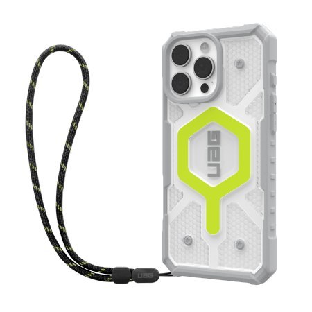 UAG Pathfinder Clear Magsafe Bundle - obudowa ochronna do iPhone 16 Pro Max kompatybilna z MagSafe oraz smycz na telefon (active