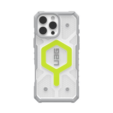 UAG Pathfinder Clear Magsafe - obudowa ochronna do iPhone 16 Pro Max kompatybilna z MagSafe (active neon)