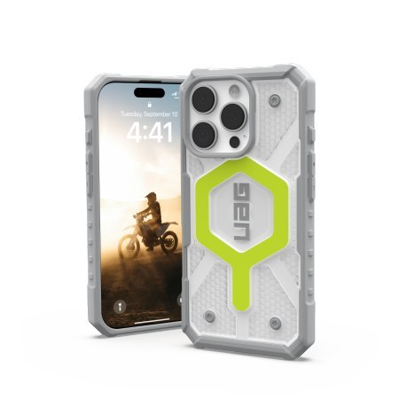 UAG Pathfinder Clear Magsafe - obudowa ochronna do iPhone 16 Pro kompatybilna z MagSafe (active neon)