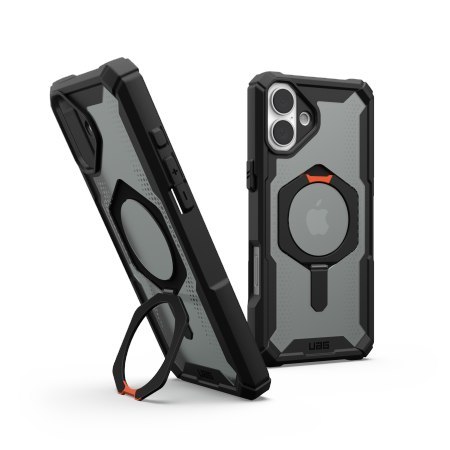 UAG Plasma XTE Magsafe - obudowa ochronna z podstawką do iPhone 16 Plus kompatybilna z MagSafe (black/orange)