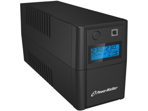 PowerWalker UPS LINE-INTERACTIVE 650VA 2X 230V PL OUT, RJ11 IN/OUT, USB, LCD