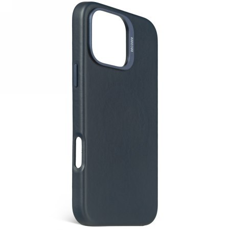 Decoded Leather Backcover - skórzana obudowa ochronna do iPhone 16 Pro Max kompatybilna z MagSafe (navy)