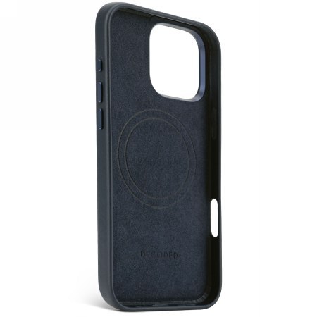 Decoded Leather Backcover - skórzana obudowa ochronna do iPhone 16 Pro Max kompatybilna z MagSafe (navy)