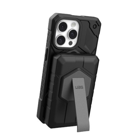 UAG Rugged 10K - powerbank 10000 mAh z podstawką, ładowanie bezprzewodowe 10W, kompatybilny z MagSafe, kabel w zestawie (black/g