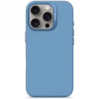 Decoded AntiMicrobial Silicone Backcover - silikonowa obudowa ochronna do iPhone 16 Pro kompatybilna z MagSafe (air blue)