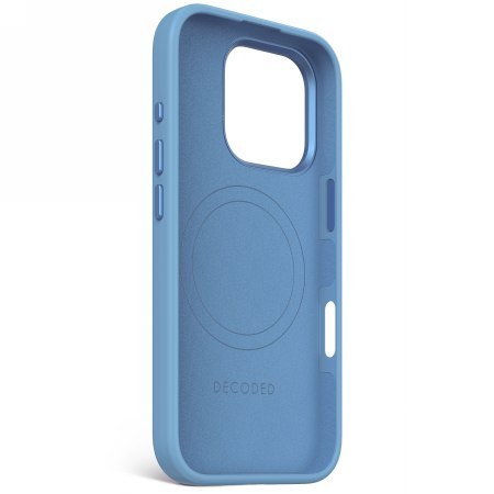 Decoded AntiMicrobial Silicone Backcover - silikonowa obudowa ochronna do iPhone 16 Pro kompatybilna z MagSafe (air blue)