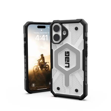 UAG Pathfinder Clear Magsafe - obudowa ochronna do iPhone 16 kompatybilna z MagSafe (ice/black) [eol]