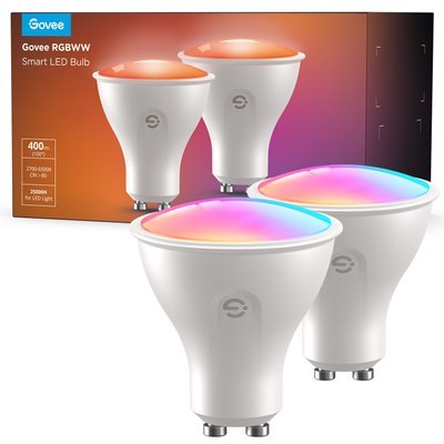 Govee H600D GU10 Light bulb 2-pack | Inteligentna żarówka RGBWW | 400 lm, Wi-Fi, Bluetooth