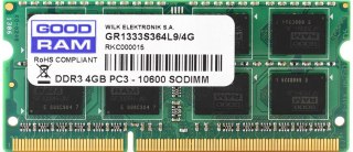 Pamięć GOODRAM (SODIMM/DDR3/4 GB/1333MHz/1.5V/9CL/SINGLE)