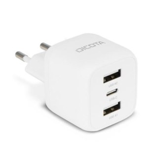 DICOTA Ładowarka GaN 32W 2xUSB-A 1xUSB-C biała