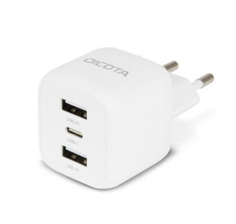 DICOTA Ładowarka GaN 32W 2xUSB-A 1xUSB-C biała