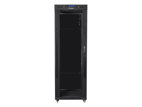 SZAFA INSTALACYJNA RACK STOJĄCA 19" 37U 600X800 CZARNA DRZWI SZKLANE LCD LANBERG (FLAT PACK)