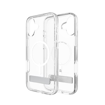 ZAGG Crystal Palace Snap Kickstand - obudowa ochronna z podstawką do iPhone 16 Plus kompatybilna z MagSafe (clear)