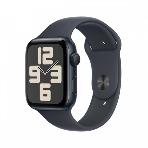 Apple Watch SE GPS, koperta 44 mm z aluminium w kolorze północy z paskiem sportowym w kolorze północy - rozmiar S/M