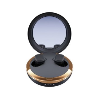 Happy Plugs Adore - bezprzewodowe słuchawki douszne z lusterkiem w etui (black)
