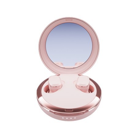 Happy Plugs Adore - bezprzewodowe słuchawki douszne z lusterkiem w etui (pink)