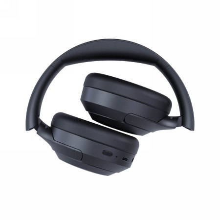 Happy Plugs Play Lite - bezprzewodowe słuchawki nauszne z wejściem 3,5 mm i wbudowanym radiem (black)