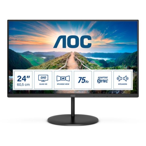 Monitor AOC Q24V4EA (23.8" /IPS /75Hz /2560 x 1440 /Czarny)