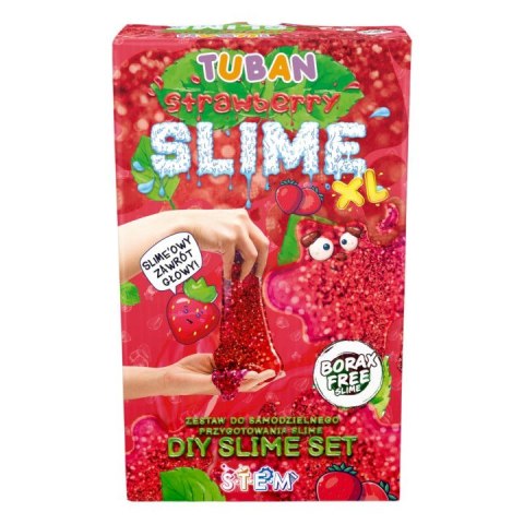 TUBAN Masa plastyczna Zestaw super slime - Truskawka XL