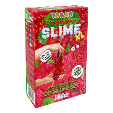 TUBAN Masa plastyczna Zestaw super slime - Truskawka XL