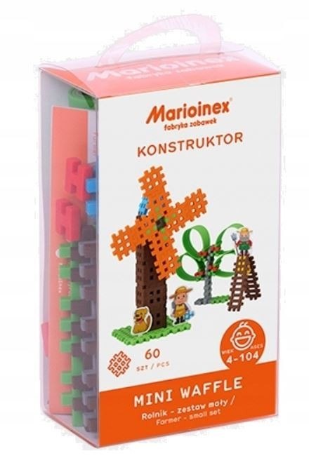 Marioinex Klocki konstrukcyjne Mini Waffle - Rolnik Zestaw mały blister