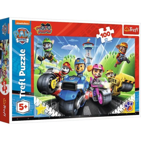 Trefl Puzzle 100 elementów Psi Patrol na motorach