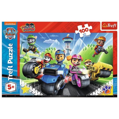 Trefl Puzzle 100 elementów Psi Patrol na motorach