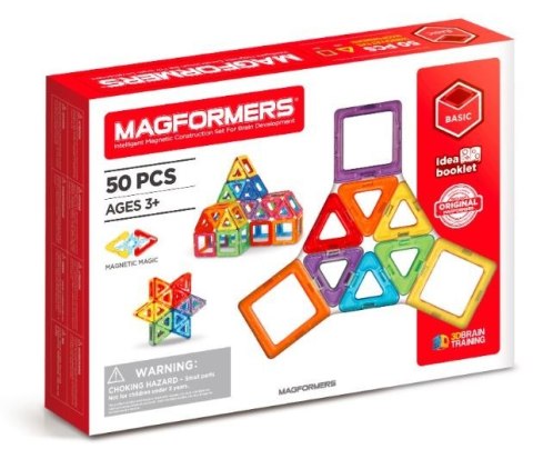 Magformers Klocki magnetyczne Basic 50 elementów