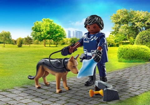 Playmobil Figurka Special Plus 71162 Policjant z psem tropiącym