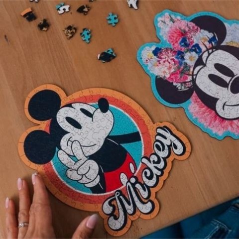 Trefl Puzzle 160 elementów Puzzle drewniane konturowe Stylowa Minnie Mouse