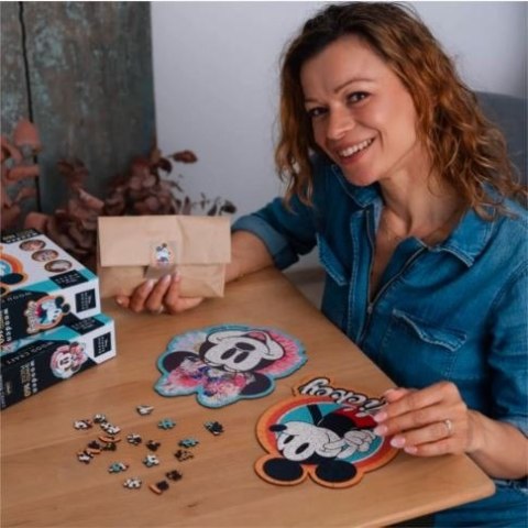 Trefl Puzzle 160 elementów Puzzle drewniane konturowe Stylowa Minnie Mouse