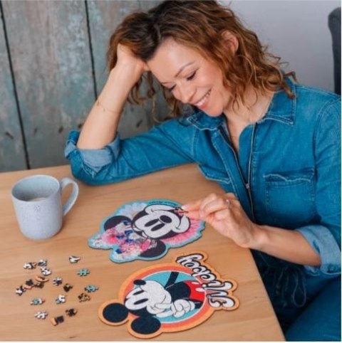 Trefl Puzzle 160 elementów Puzzle drewniane konturowe Stylowa Minnie Mouse