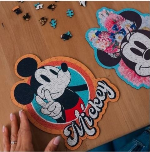 Trefl Puzzle 160 elementów drewniane konturowe Myszka Mickey