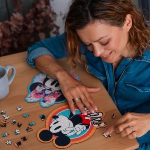 Trefl Puzzle 160 elementów drewniane konturowe Myszka Mickey