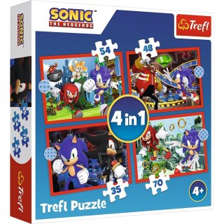 Trefl Puzzle 4w1 Przygody Sonica