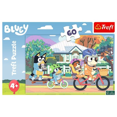 Trefl Puzzle 60 elementów Wesoły Bluey