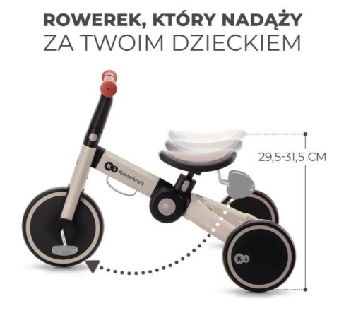 Kinderkraft Rowerek trójkołowy 4TRIKE SILVER GREY