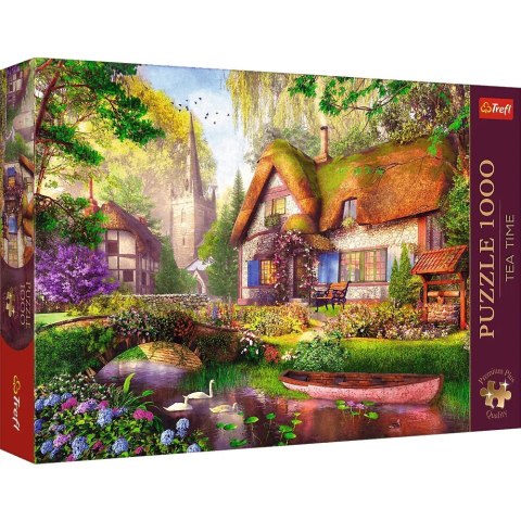 Trefl Puzzle 1000 elementów Premium Urocza chatka w lesie