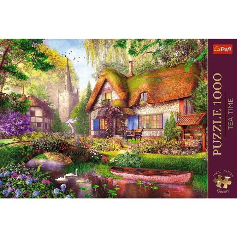 Trefl Puzzle 1000 elementów Premium Urocza chatka w lesie