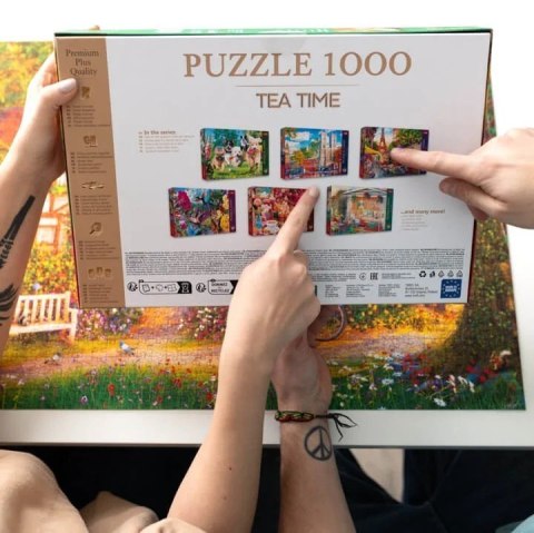 Trefl Puzzle 1000 elementów Premium Urocza chatka w lesie